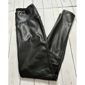 Seven7 Faux‎ Leather Leggings Womens size Small Black Pull On Stretch